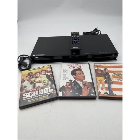 Sony Blu-ray Player BDP S570+Remote Control+HDMI Cable+3 Movies-TESTED FREE SHIP